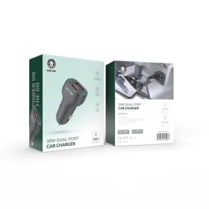 شارژر فندکی ۳۸وات گرین لاین مدل Green Lion Dual Port
