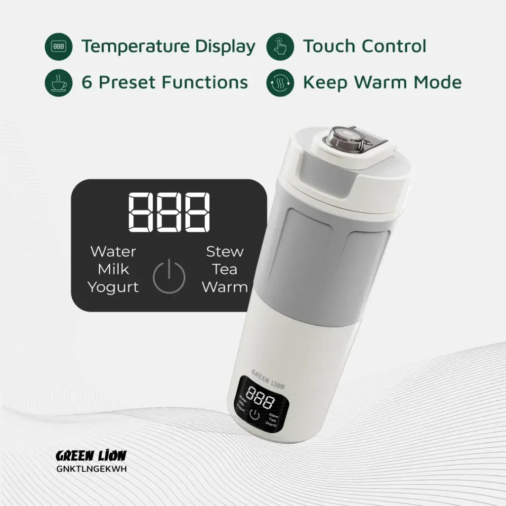 کتری برقی 600 میلی لیتری گرین Green Lion Kettle & Go Electric 600mL